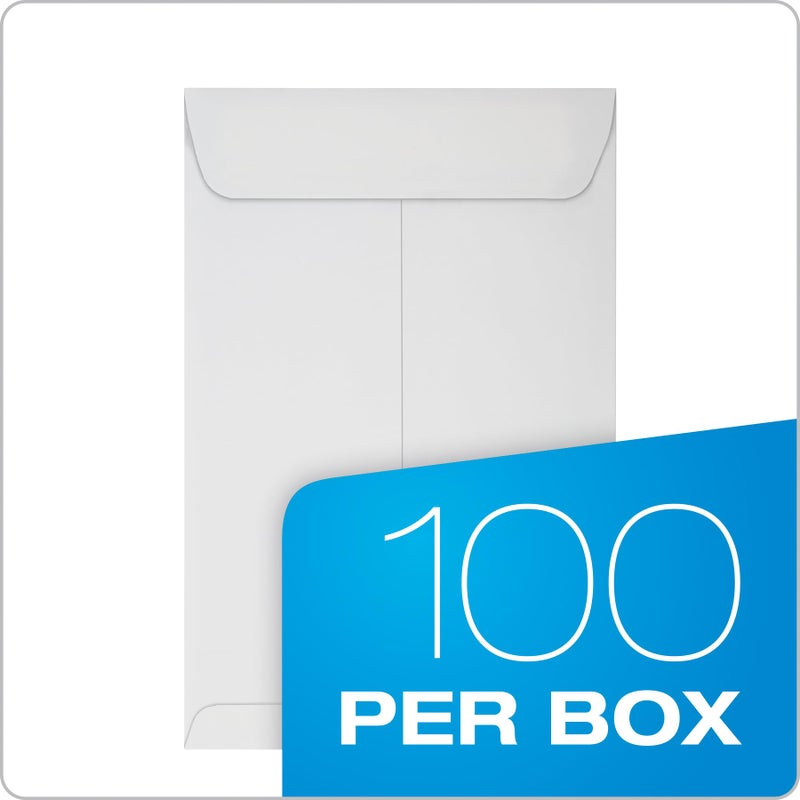 Columbian Catalog Envelopes, 6 x 9, Release & Seal Self-Sealing Closure, 28 lb White Wove, 100 per Box (COLO652) - Image 4